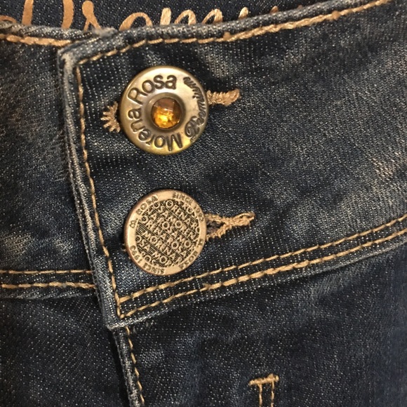 Morena Rosa Calca Premium Sequin Skinny Jeans Size 38 - Picture 10 of 16